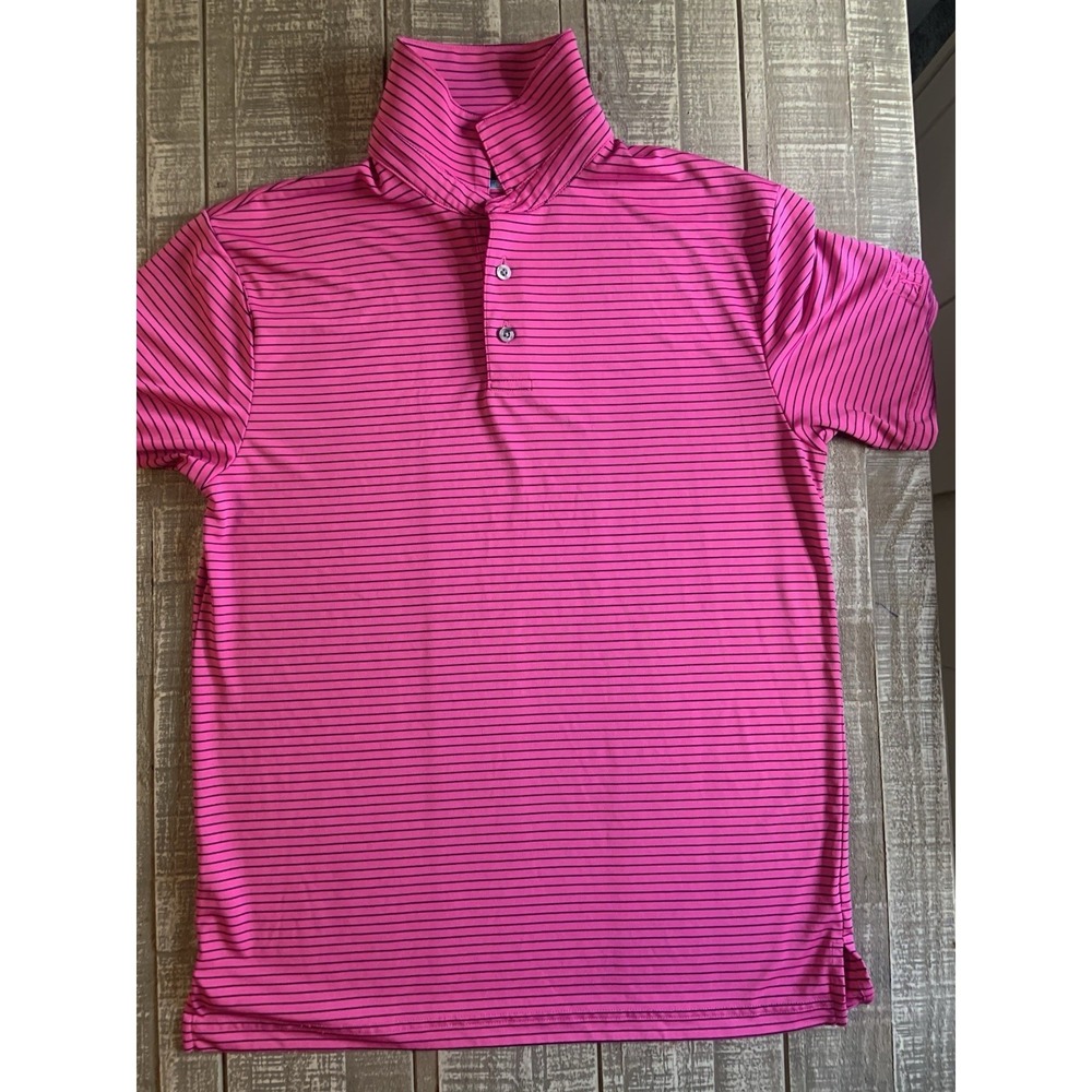 PGA TOUR Pro Series Polo Shirt Men's Small Pink Golf Stretch‎ Athletic Fit